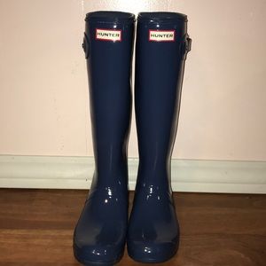 Dark Blue Hunter Boots